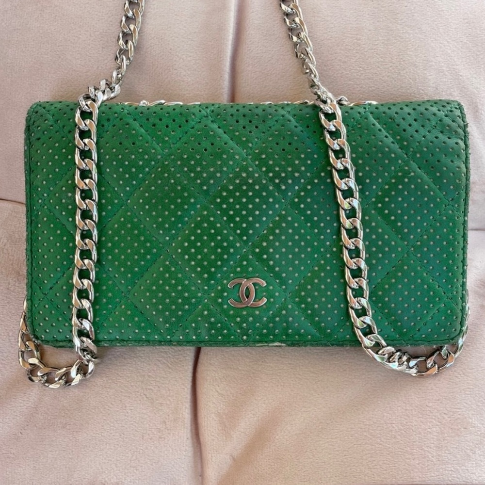 Chanel CC Perforated Matelassé Wallet on Chain